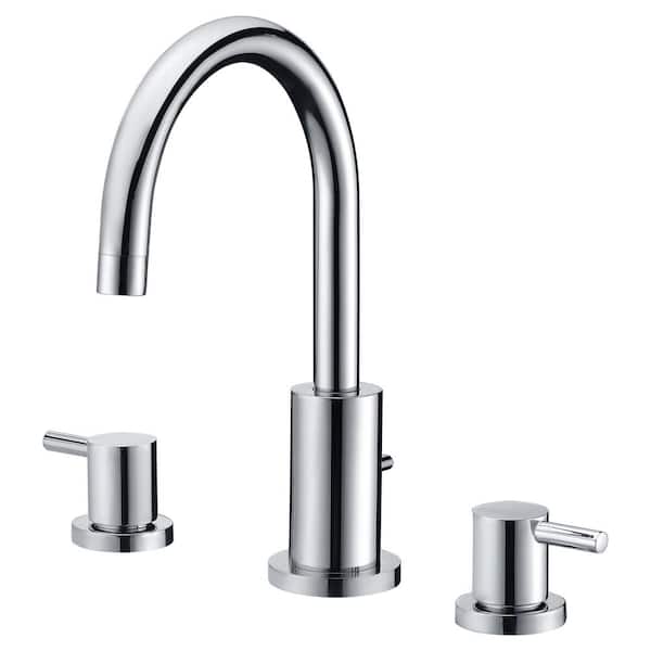 ANZZI Lien Series 2-Handle Lever Deck-Mount Roman Tub Faucet with Handheld Sprayer in Polished Chrome
