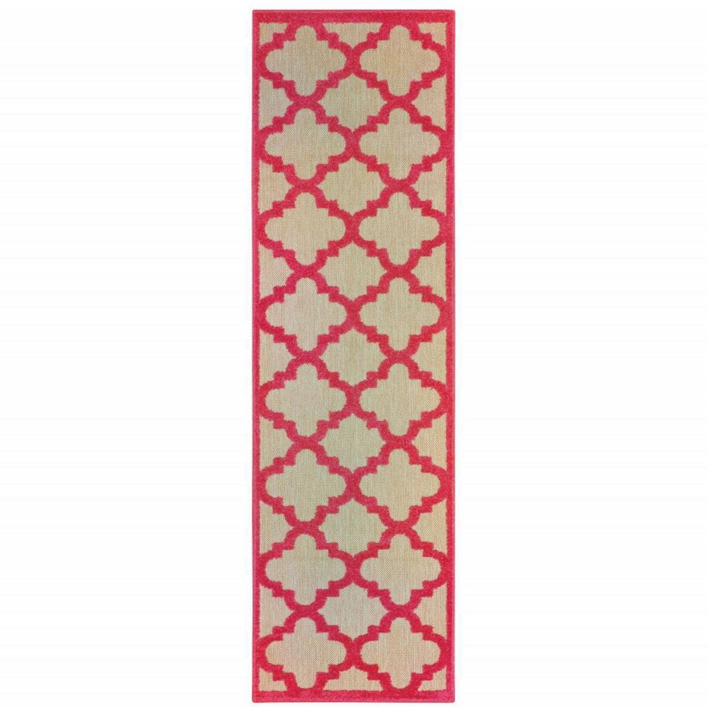 Red 2 ft. x 8 ft. Loomed Polypropylene Rectangle Indoor/Outdoor Area Rug price history on PriceWatchPro