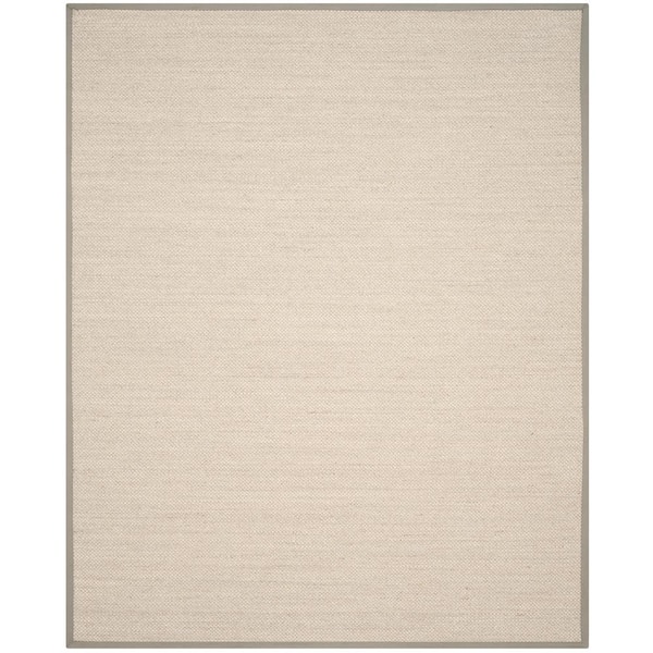 SAFAVIEH Natural Fiber Marble/Khaki 11 ft. x 15 ft. Woven Border Area Rug