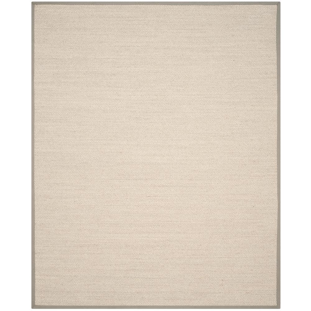 Hand-Knotted Marble/Khaki Viscose Rectangular Area Rug, 8' x 10'