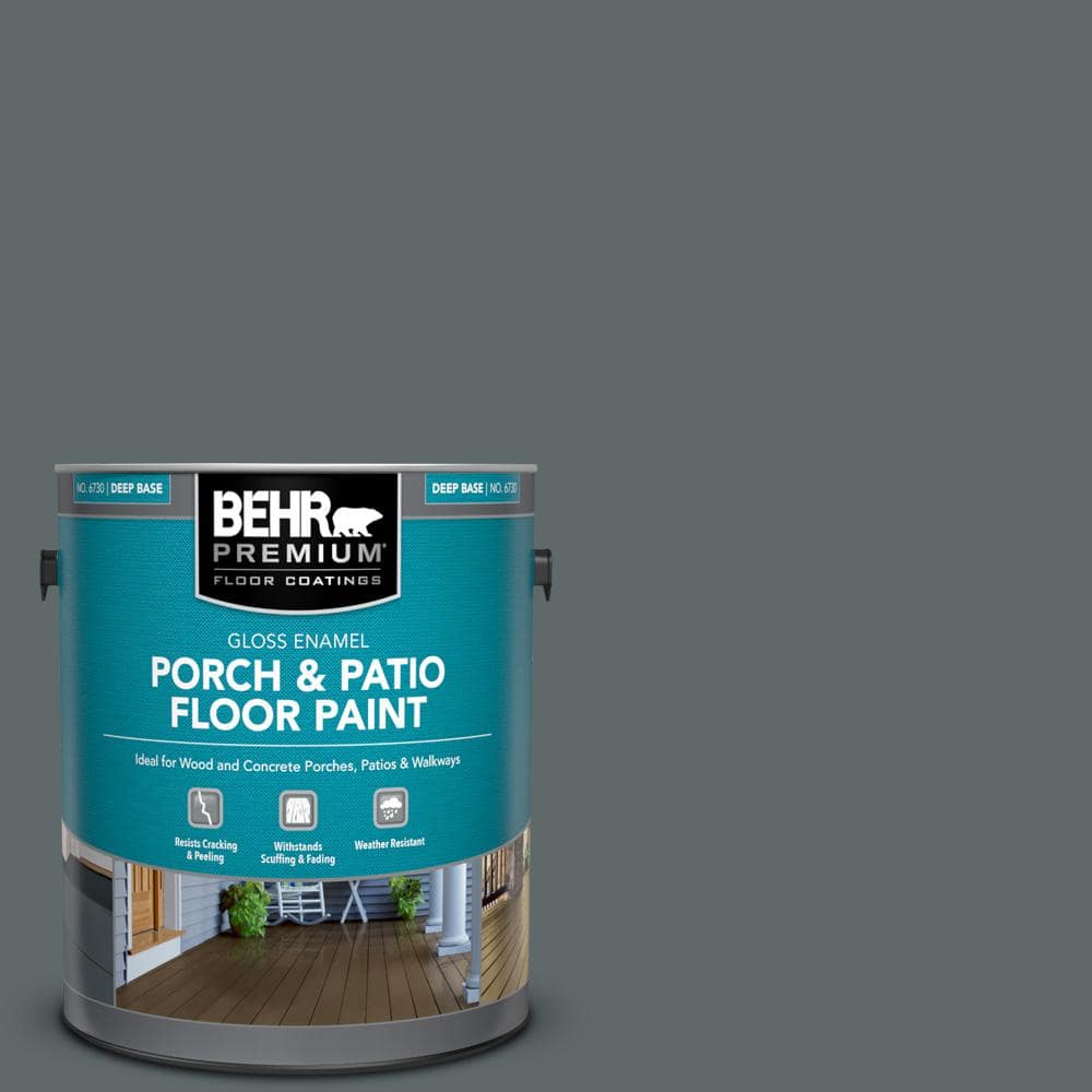 BEHR PREMIUM 1 gal. #730F-6 Amphibian Gloss Enamel Interior/Exterior Porch and Patio Floor Paint -  10750301