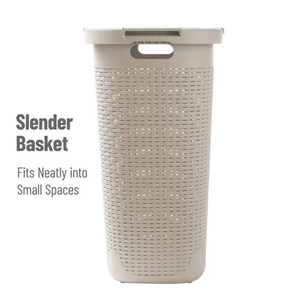 Mind Reader 50 Liter Laundry Hamper, Ivory