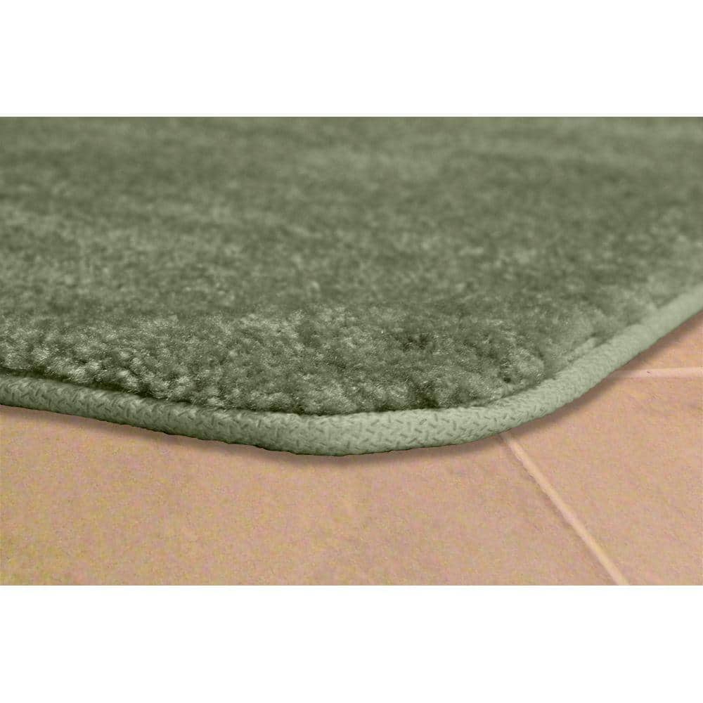 Deep Fern Traditional Nylon 2-Piece Bath Rug Set