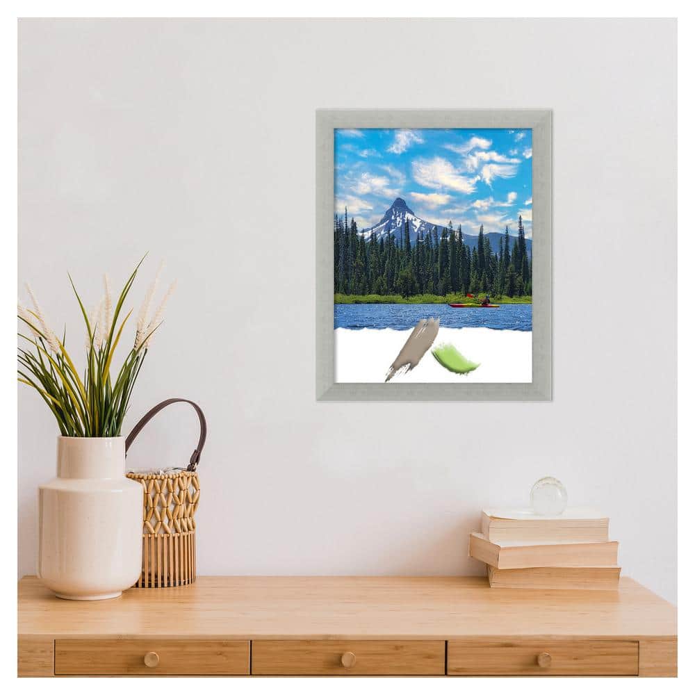 Silver Leaf Distressed Wood 11x14 Wall Picture Frame