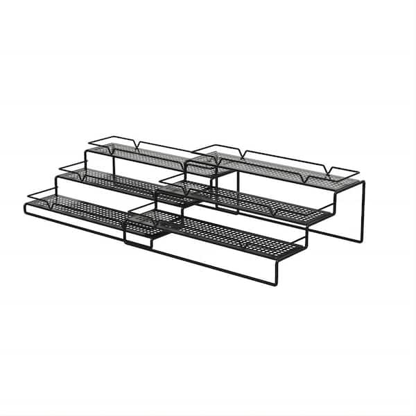 dubbin 3Tier Black Metal Wire Adjustable Spice Rack Organizer FXHARDWARDH007 The Home Depot