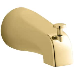 Devonshire Diverter Bath Spout with Slip-Fit Connection in Vibrant Polished Brass