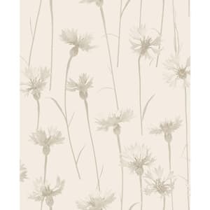Dalia Beige Cornflower Matte Non-Pasted Peelable Paper Wallpaper