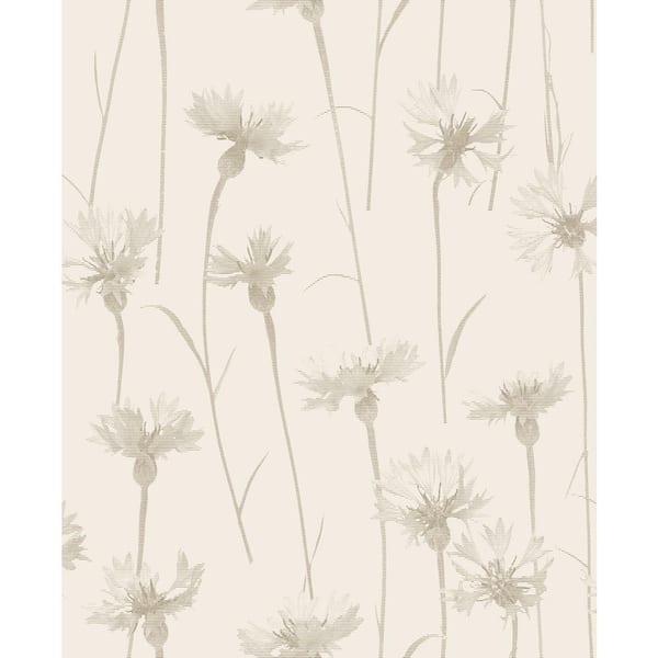 Fine Decor Dalia Beige Cornflower Wallpaper Sample