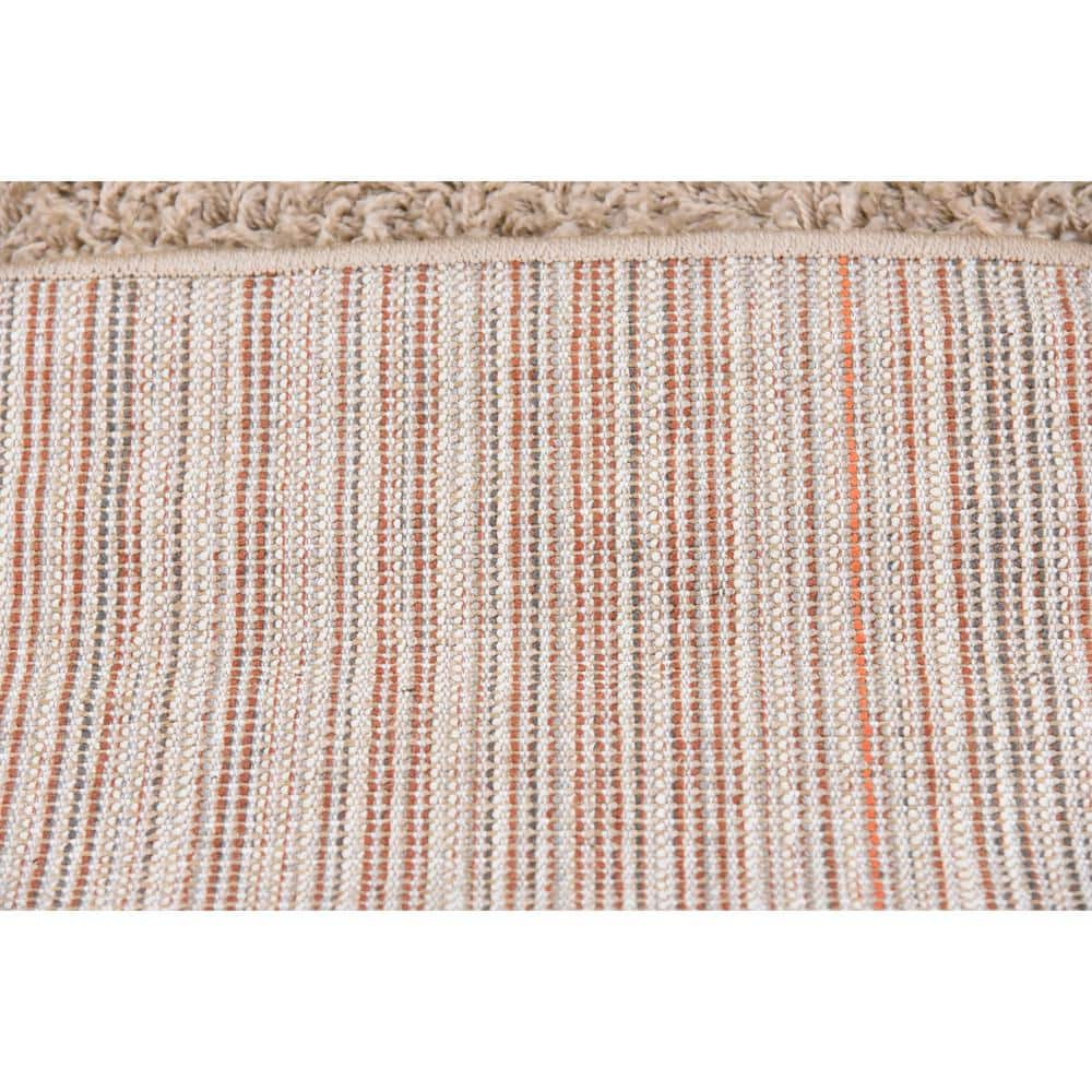 Luxurious Blue Shag 4' x 6' Rectangular Easy-Care Area Rug