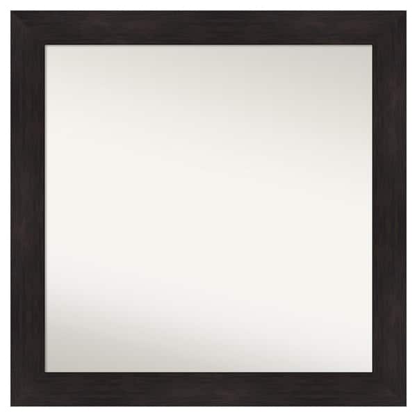 Furniture Espresso 35.75 in. x 35.75 in. Custom Non-Beveled Satin Recyled Polystyrene Bathroom Vanity Wall Mirror