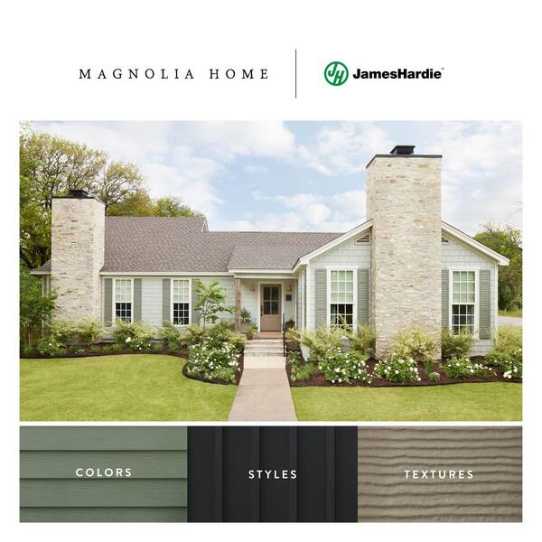 James Hardie Sample Board Magnolia Home Collection 6.25 in. x 4 in. Last Embers Fiber Cement Smooth Siding 6000689