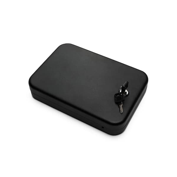 AdirOffice 1-Gun Black Portable Travel Key Lock Gun Safe, Black