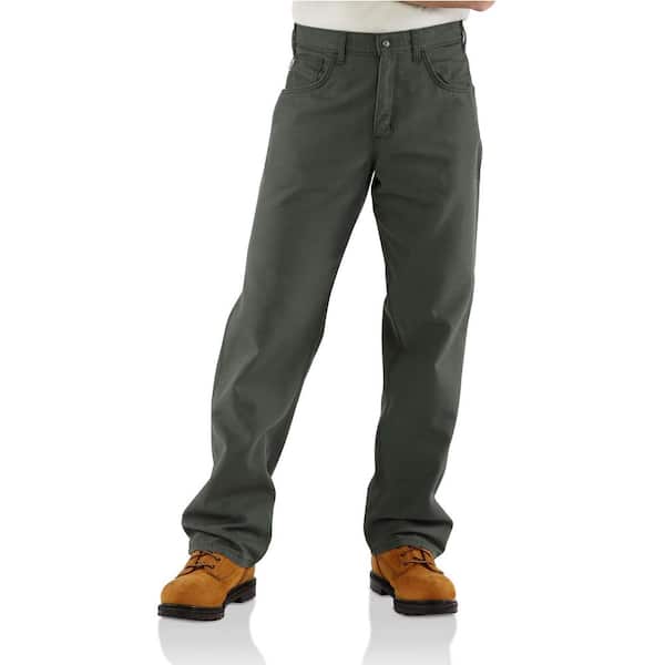 Carhartt Men's 36 in. x 32 in. Moss FR Canvas Pant