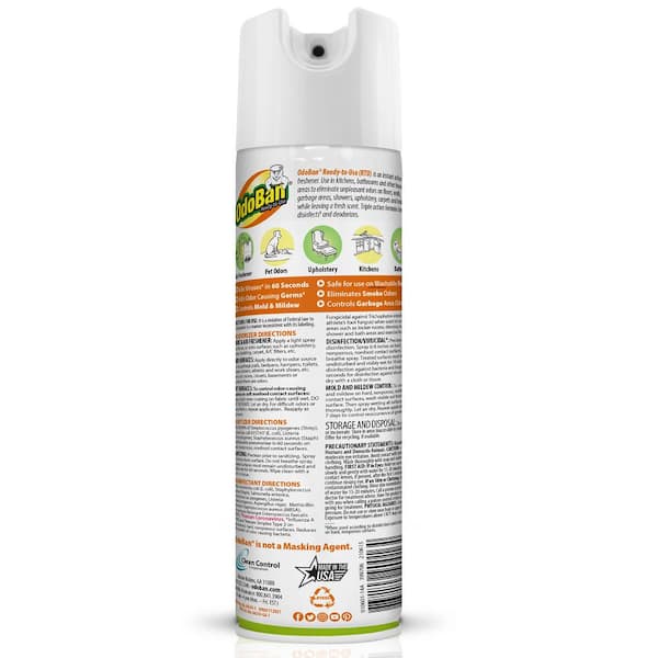 OdoBan 14.6 oz. Citrus Multi-Purpose Disinfectant Spray, Odor Eliminator,  Sanitizer, Fabric and Air Freshener 910601-14A - The Home Depot
