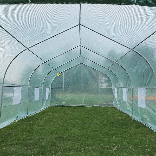 Outsunny 20' x 10' x 7' Tunnel Greenhouse Large Walk-In Warm House