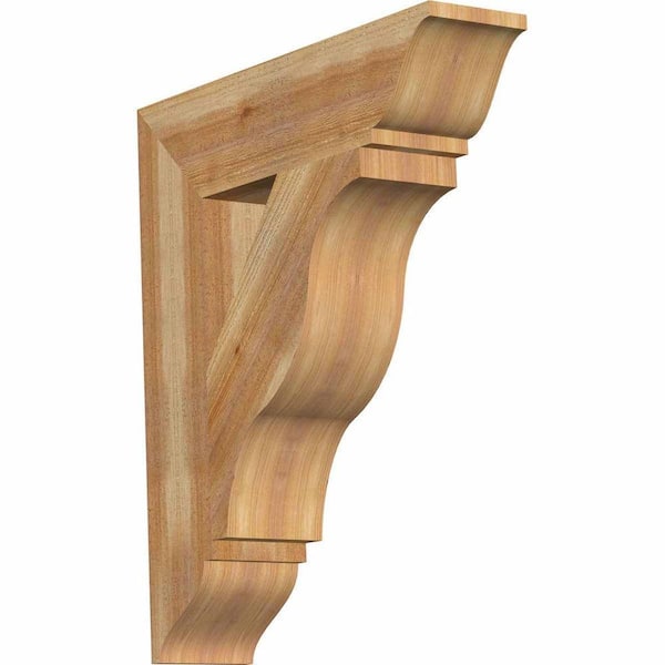 Ekena Millwork 6 in. x 30 in. x 26 in. Western Red Cedar Funston Traditional Rough Sawn Bracket