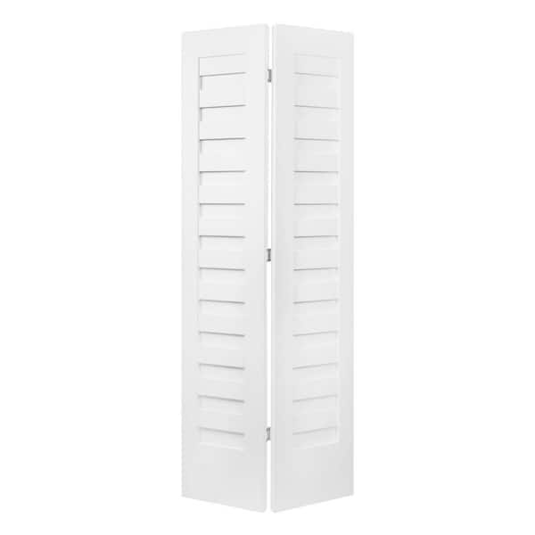 JELD-WEN 36 in. x 96 in. 3 Panel Birkdale Primed Smooth Hollow