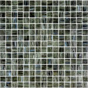 Celestial Glossy Milestone Gray 12 in. x 12 in. Glass Mosaic Wall and Floor Tile (20 sq. ft./case) (20-pack)