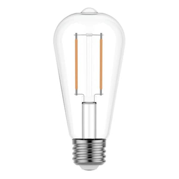 60.0-Watt Equivalent ST19 Straight Tapered Edison style  LED Light Bulb Clear Daylight Dimmable Bulb 2-Pack