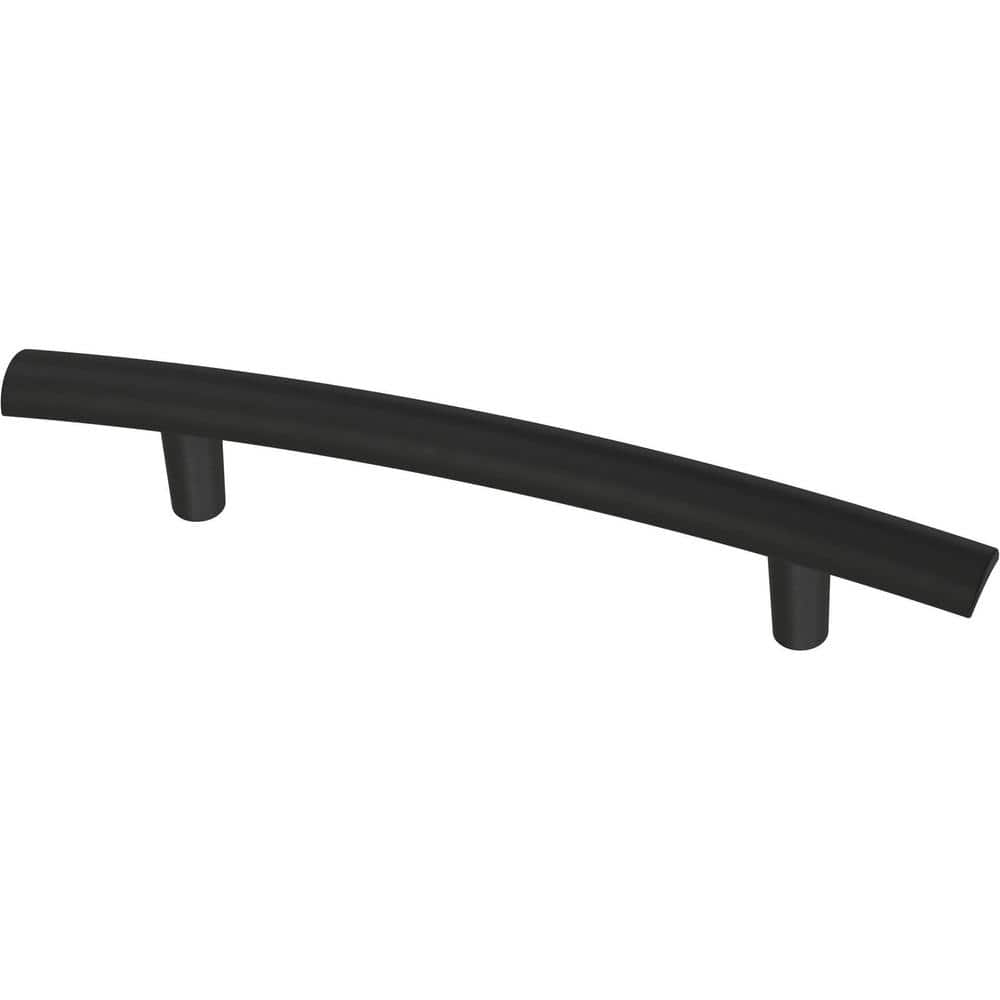 Liberty Arched 3-3/4 in. (96 mm) Modern Matte Black Cabinet Drawer Bar ...