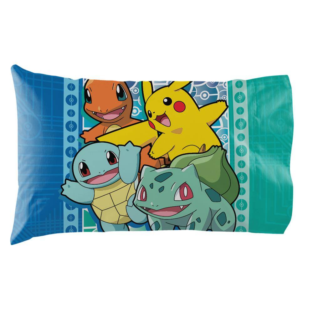 Full Blue Polyester Pokemon Bed in a Bag Set