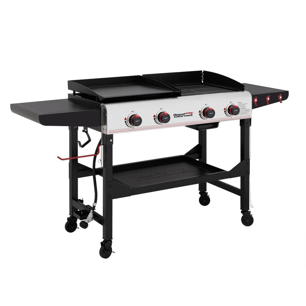 Royal Gourmet 66" Black and Silver Propane Gas Grill with Griddle
