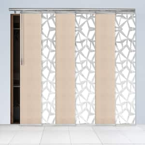 Icy Coast Adjustable Sliding Single Rail Track, Room Divider with 15.75 in. Slates, Extendable 48 in. to 84 in. x 94 in.