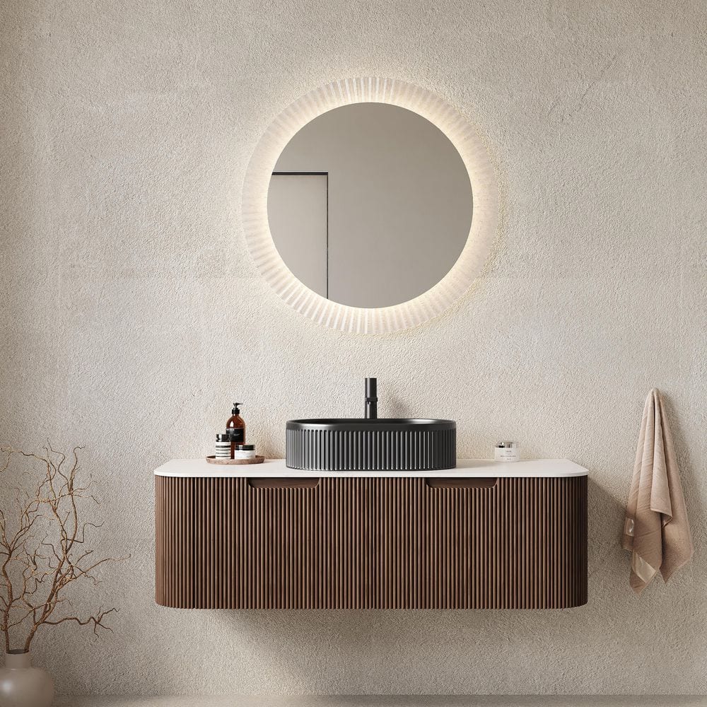 48 in. Wall-Mounted Dark Walnut Bath Vanity with White Engineered Marble Top Pre-Assembled price history on PriceWatchPro