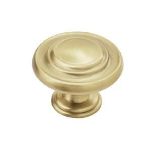 Inspirations 1-5/16 in. Dia Golden Champagne Cabinet Knob (10-Pack)
