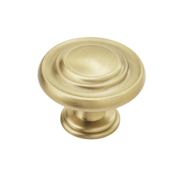 10-Pack Inspirations 1 5/16 in.  33mm  Classic Golden Champagne Round Cabinet Knobs