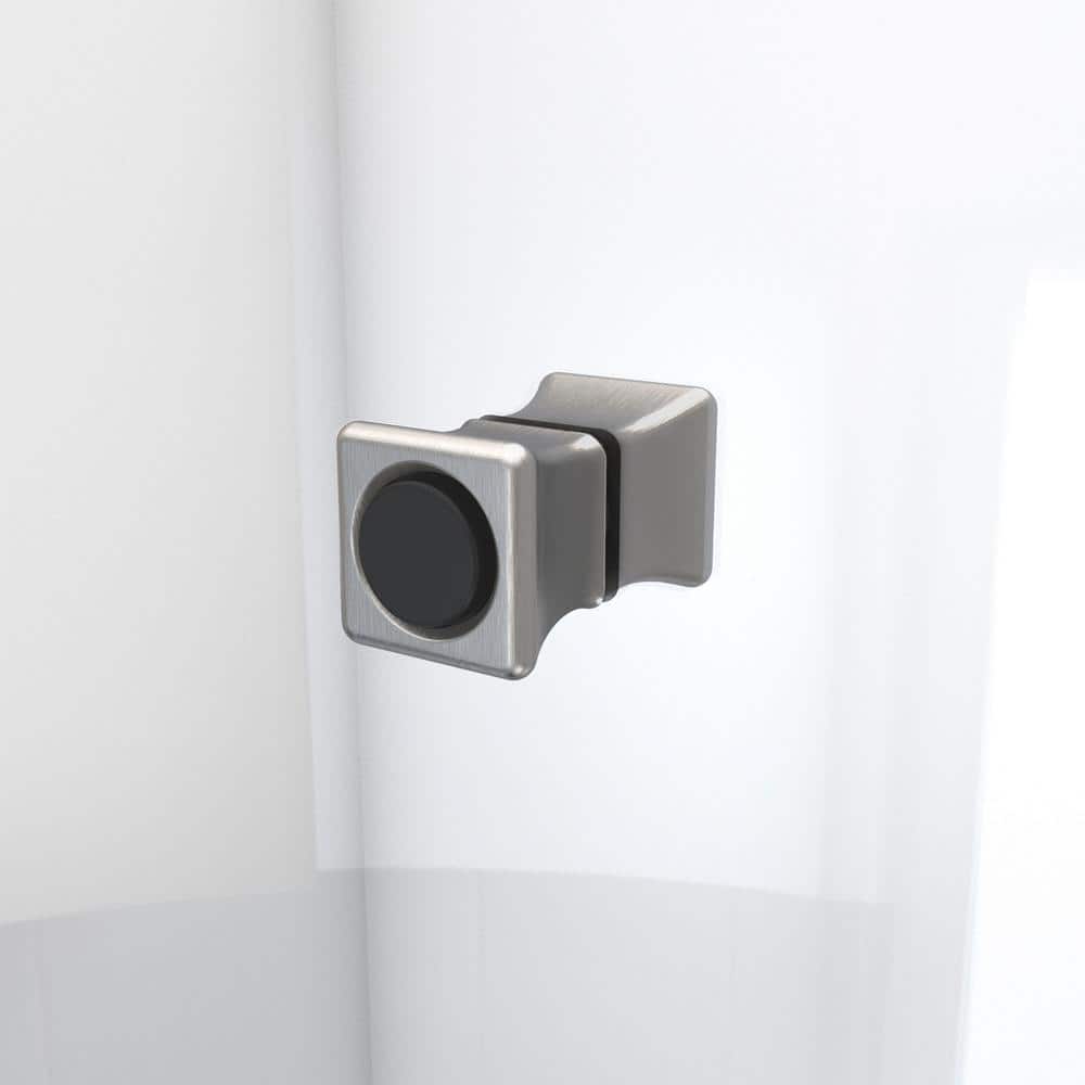 Aqua-Q Fold 32" x 32" Frameless Bifold Shower Kit with Brushed Nickel Finish