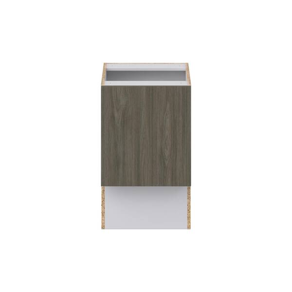 J COLLECTION Medora Textured Slab Walnut Assembled 18 in. W x 30 in. H x 21 in. D Accessible ADA Vanity Base Kitchen Cabinet