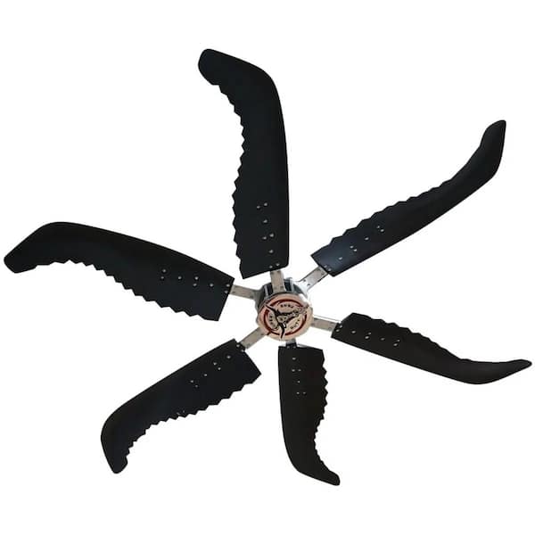 SUPER DUTY FANS 10 ft. High Output HVLS Industrial Ceiling Fan for 13,250 sq. ft. Coverage 1.0 HP 150 RPM - 110-Volt, Black Housing