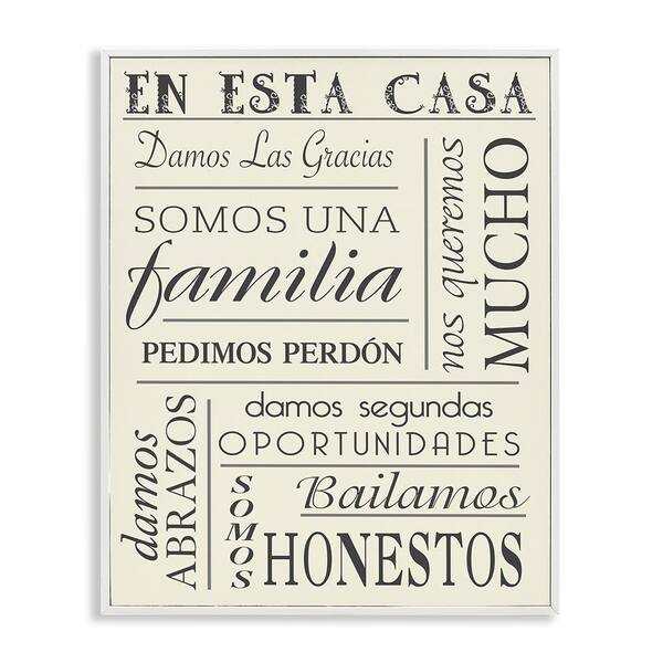 Stupell Industries In This House by SD Graphics Studio White Framed Typography Giclee Art Print 14 in. x 11 in.