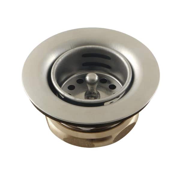 Kingston Brass Tacoma 2-13/16 in. Bar Prep Basket Strainer Drain in Brushed Nickel