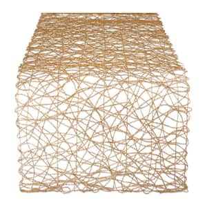 Taupe Woven Paper Table Runner