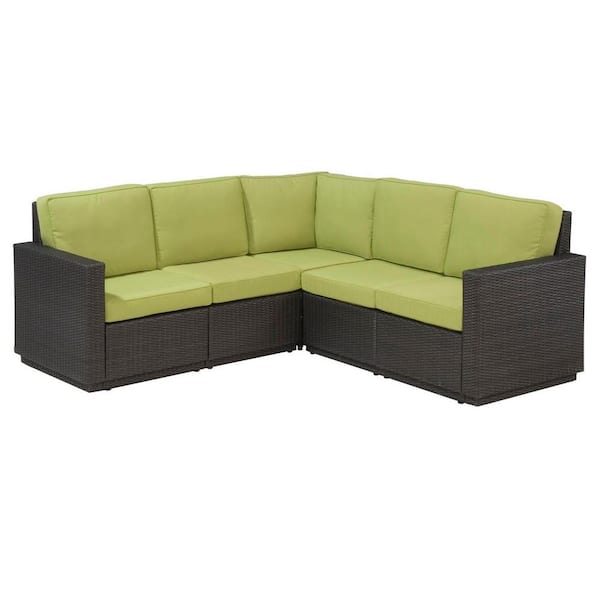 Home Styles Riviera Green Apple Patio Sectional Sofa