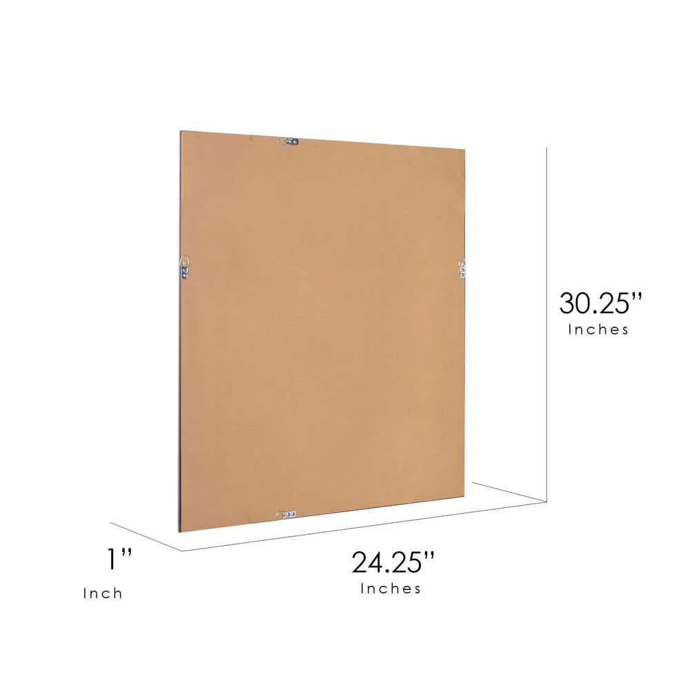Espresso Brown Beveled Rectangular Vanity Mirror