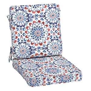 ProFoam 20 in. x 20 in. Clark Blue Outdoor High Back Dining Chair Cushion