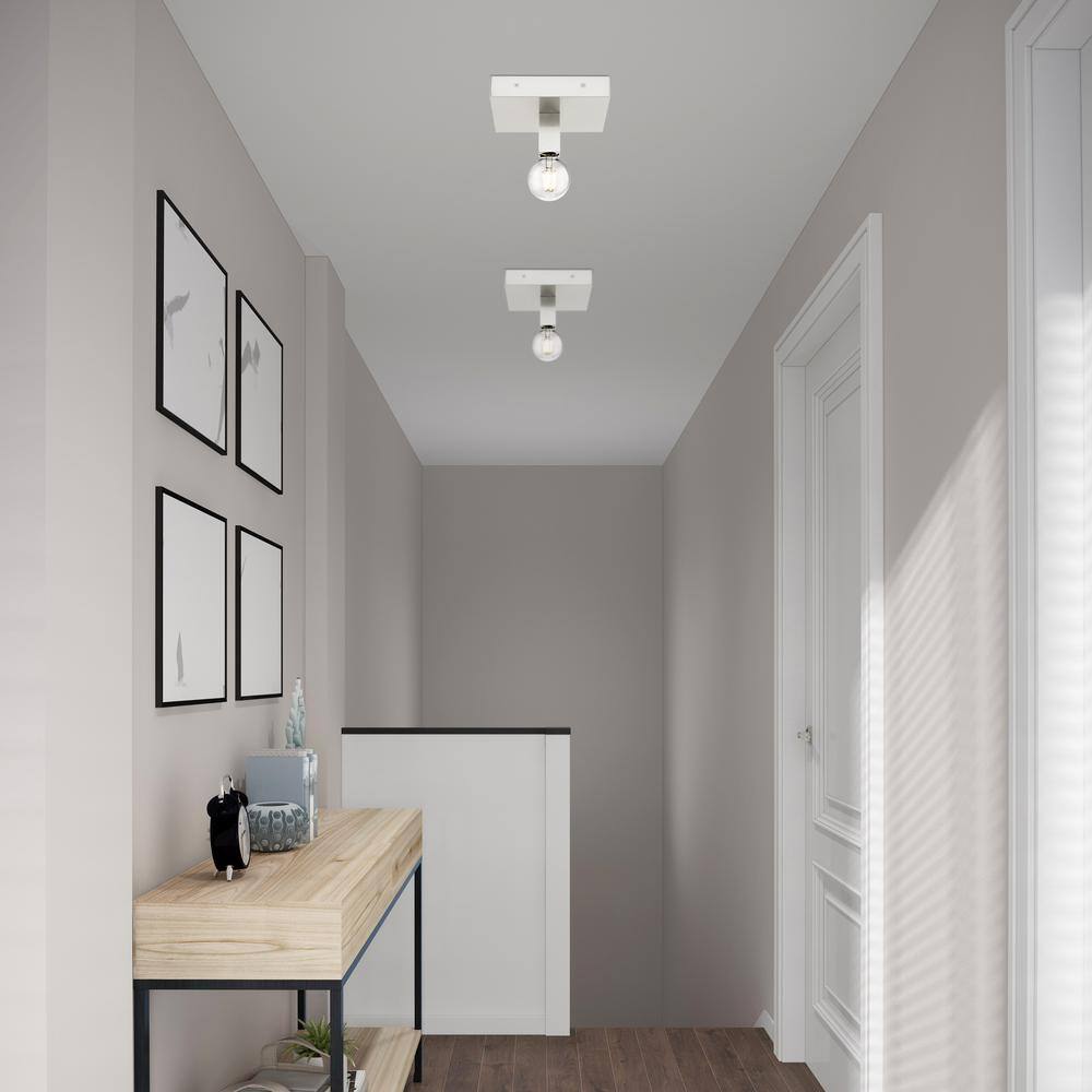 Solna Sleek Minimalist Brushed Nickel LED Flush Mount Light