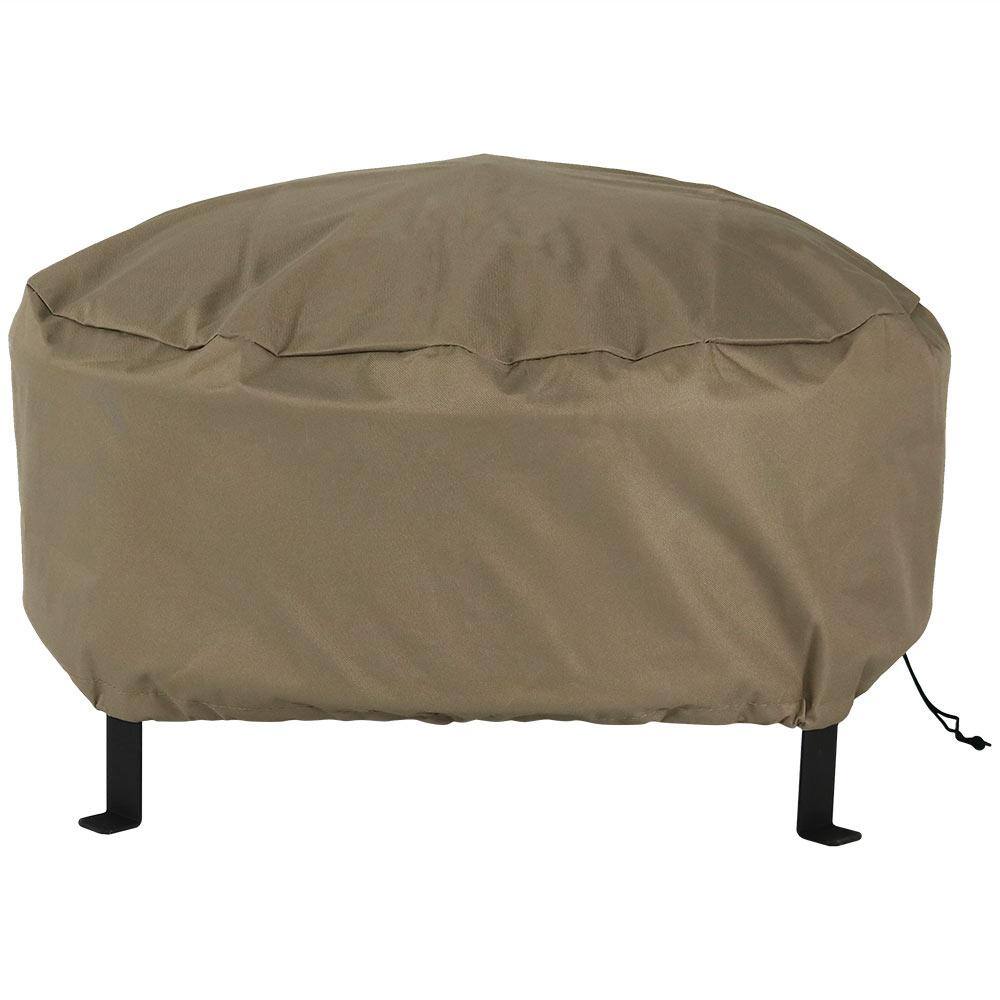 Sunnydaze Decor 36 in. Khaki Durable WeatherResistant Round Fire Pit
