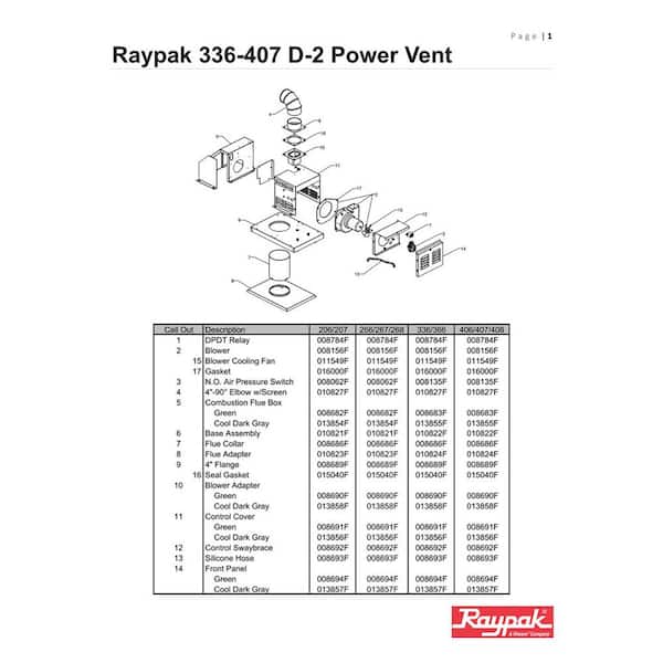 336-407 D-1 Power Vent