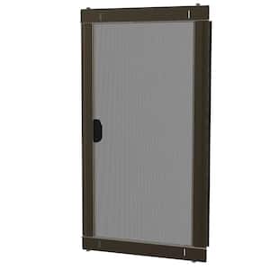 M-Fit KD Door 48 in. x 80 in. Bronze Aluminum Sliding Patio Screen Door with PetMesh