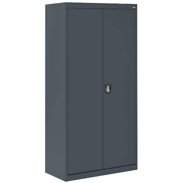 Sandusky Elite 36 in. W x 72 in. H x 24 in. D Steel Combination Adjustable Shelves Freestanding Cabinet in Charcoal