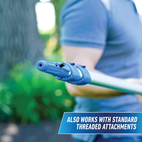 24 ft. Aluminum Telescoping Pole with Connect and Clean Locking Cone and Quick-Flip Clamps
