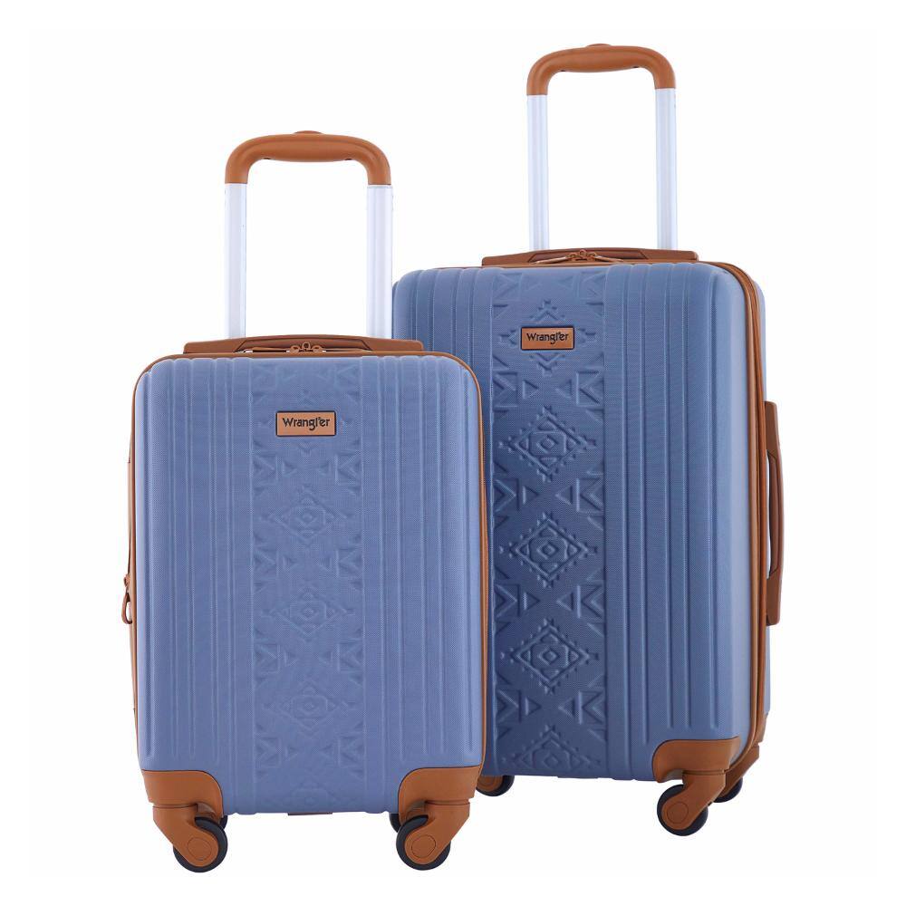 WRANGLER 2-piece INDIGO HARDSIDE EXPANDABLE CARRY-ON LUGGAGE SET WR ...