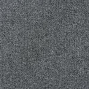 Contender Single Rib Sky Grey 24 in. x 24 in. Commercial Peel and Stick Carpet Tiles (15 Tiles/Case)