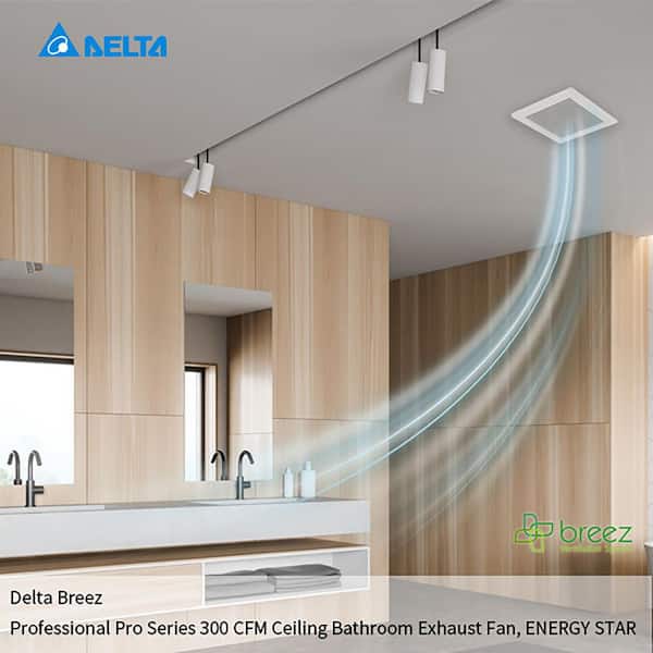 Delta Breez Professional Pro Series 300 CFM Ceiling Bathroom 