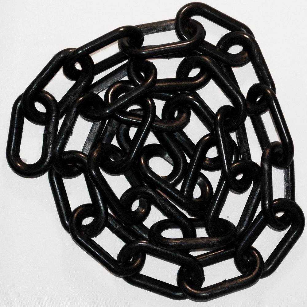 Black Chain Plastic Barrier Chain 2-Inch Link Diameter Mr 10-Foot Length 50003-10 Black Chain Plastic Barrier Chain 2-Inch Link Diameter Mr 10-Foot Length 50003-10