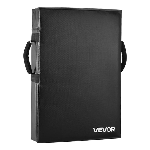 Football Blocking Dummy, 24 x 16 in. Blocking Pads, Kick Shield Pad, High-Density Sponge Tackle Dummies, Black, 1PCS